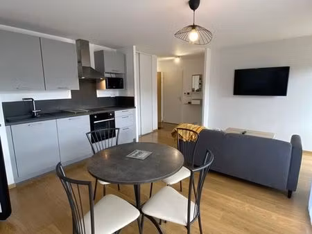 t2 meublé de 43 m² avec balcon 12 m² plein sud + parking privatif – disponible début juill