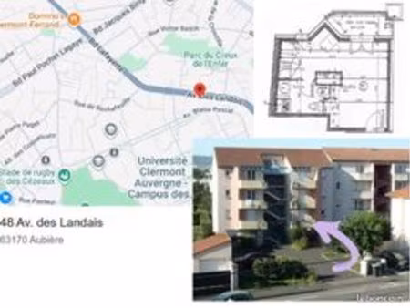 studio cézeaux avec garage