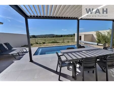 maison villa 5 pieces -vue degagee- de 106m2 sur 382m2 avec piscine et garage - 34160...