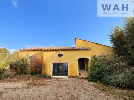 ensemble immobilier en petite camargue - villa plain-pied avec piscine  entrepôt et...