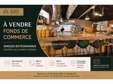 fonds de commerce restaurant - établissement bistronomique référencé au guide michelin