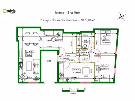 à louer - appartement t4 à auxonne