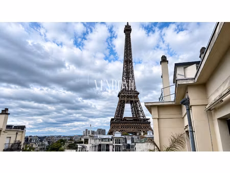 paris 7éme: grand 2 pièces: dernier etages - 2 terrasses de