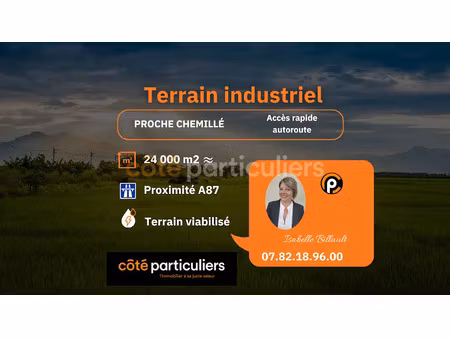 vente terrain 24391 m² à chemillé-en-anjou (49120)  690 000 €