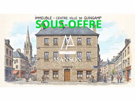 vente immeuble 190 m² à guingamp (22200)  296 800 €