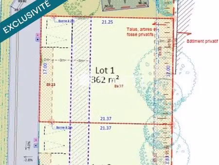 terrain constructible viabilisé
