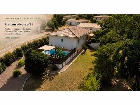 maison t4 avec piscine et garage - ste lucie de porto-vecchio 20144 - corse du sud - franc