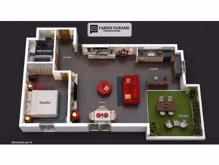 appartement loué à mandelieu la napoule 2 pièce(s) 42 m2