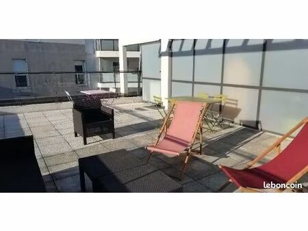 rare : t4 91 m² - terrasse exceptionnelle 49 m² - double box fermé - montchat tram3t - ven