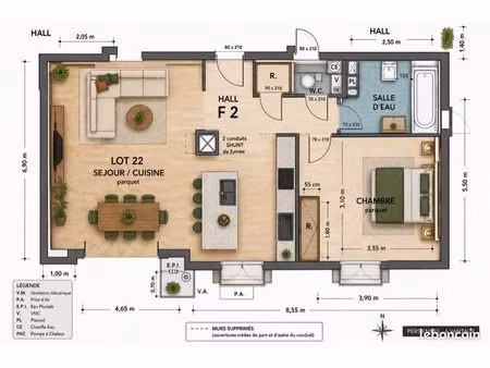 appartement t2 entièrement refait à neuf 2026