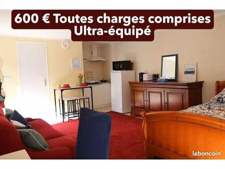 studio meublé 24m² - tcc - ultra-équipé