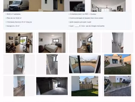 maison de juin 2024 re2020 - bayeux - secteur médiathèque | maison récente 94 m² avec jard