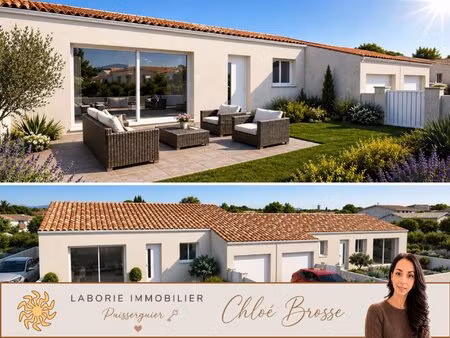 a vendre - montady - villa neuve t4 de 86 m2 sur 260 m2 de terrain avec garage