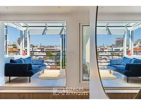 penthouse confidentiel et terrasse plein ciel  dans le quartier parchamp - albert-kahn