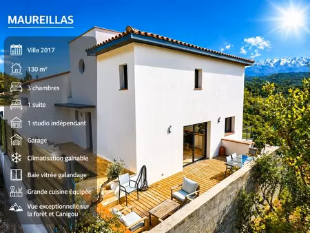 villa design 130m2 + studio independant vue canigou