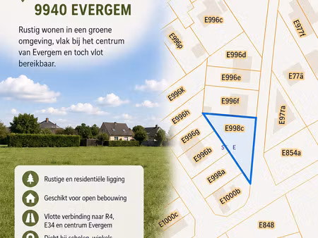 terrain à vendre à molenhoek 41 evergem (rbw13644)