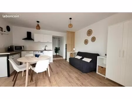 appartement meublé - 1 pièce – 27 m² situé en centre-ville de chazelles sur lyon