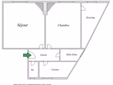 appartement 2 pièces 38 m²