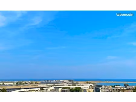 saint-laurent-du-var – studio dernier étage – terrasse plein ciel vue mer