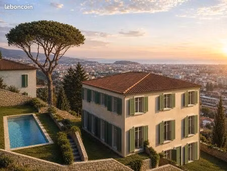 nice est – vue mer panoramique - proche villefranche-sur-mer