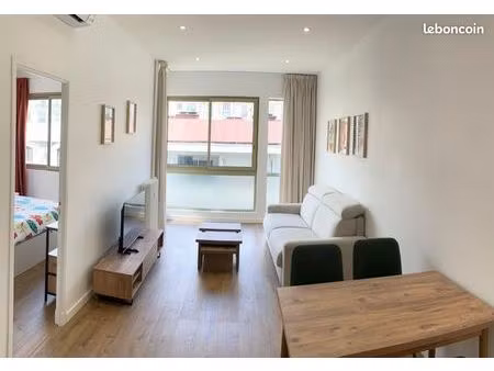 superbe t2 meublé 45m² refait à neuf –clim – bail mobilité – nice fleurs/orangers
