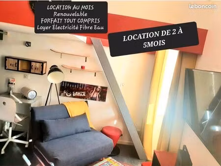au mois uniquement/ location studio proche gare st charles marseille