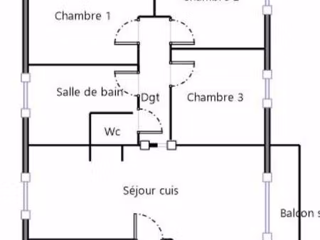 appartement 4 pièces 70 m²