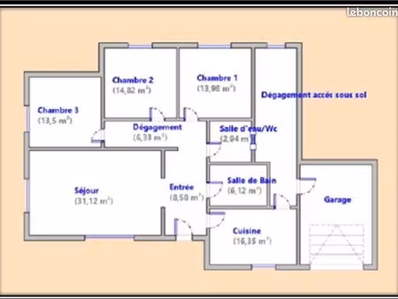 appartement en rez de chaussée t4