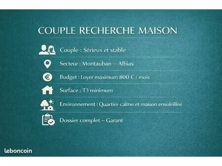 recherche maison t3 minimum montauban albias et les environs