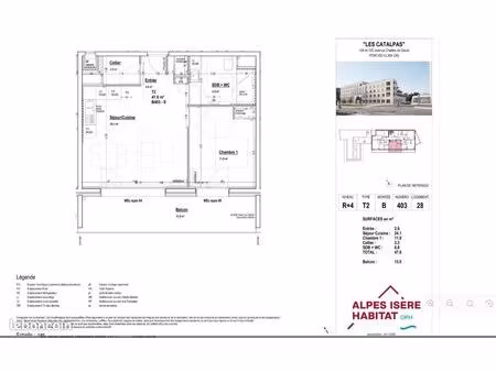 appartement 2 pièces 47 m²