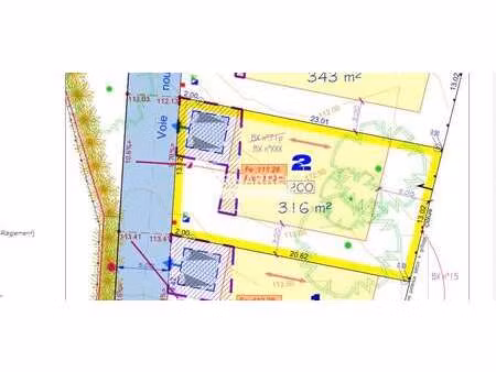 vente terrain à vitré (35500) : à vendre / 316m² vitré