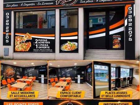 ◊ urgent – fonds de commerce pizzeria • tacos • kebab – 34 999 – remiremont