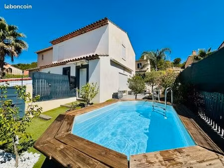 maison t4 76m2 avec jardin 207 m²  terrasse  garage et piscine - coup de cœur