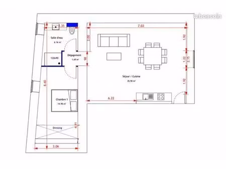 location appartement t2