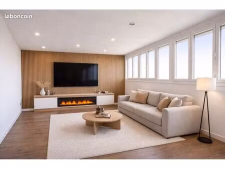 t3 rénové 71 m² – cuisine équipée – dpe c – dernier étage