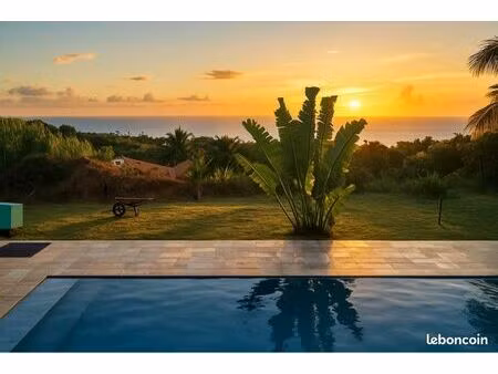 maison vue sur mer guadeloupe