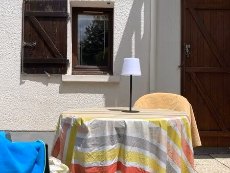 studio meublé rez jardin mer 14390
