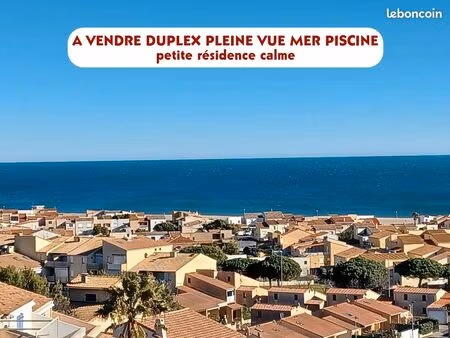 les terrasses du soleil pleine vue mer piscine duplex plage et centre a pied