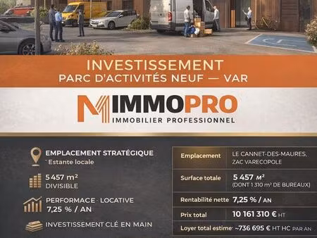 local 5457 m² le cannet-des-maures