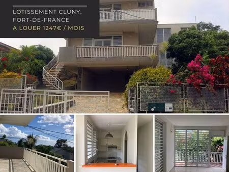 rare- f3 83m² cluny- fdf • terrasse ensoleillée vue mer & pitons • grand jardin • parking 