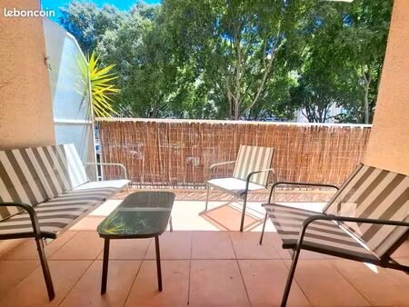 t3 meublé rénové 63 m² – terrasse  balcon  climatisation  parking – camas/timone
