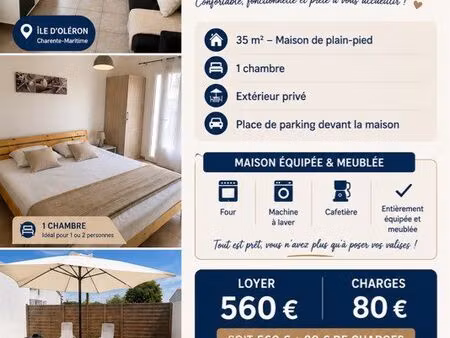 maison 1 chambre et son extérieur