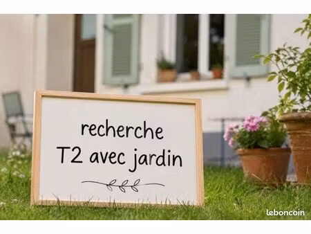 recherche appartement t2 + jardin