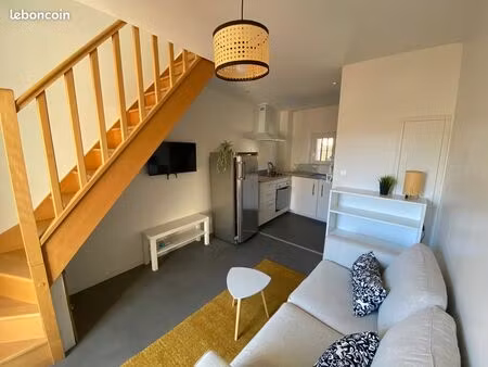 joli t2 en duplex meublé  de 30 m2 disposant d’une terrasse de 13 m2  garage et place de p