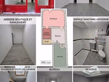local commercial 59 m² + cave 22 m²