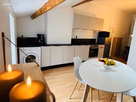 a louer superbe t2 entièrement meublé et équipé  refait à neuf de 45 m2 disponible au 1 ju