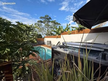 villa familiale contemporaine avec piscine  jacuzzi & terrasse bioclimatique – rivière du 