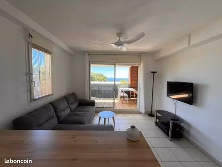loue joli t2 meublé lumineux / vue océan 36 m2 + terrasse 8 m2 850 cc