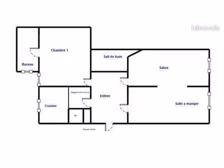 appartement 3 pièces 62 m²