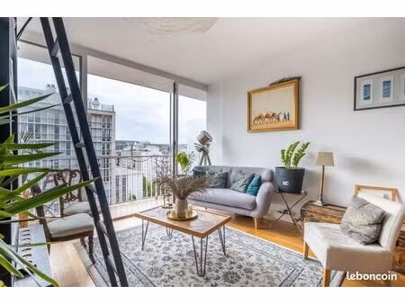 3 chambres - point du jour - jaures - 9e etage - vues - balcon